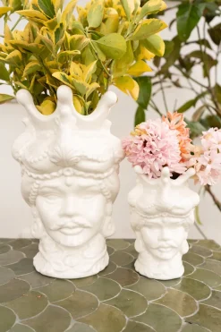 Cristina Oria Piezas Decorativas|Jarrones, Floreros Y Maceteros^Jarrón Busto Rey De Porcelana