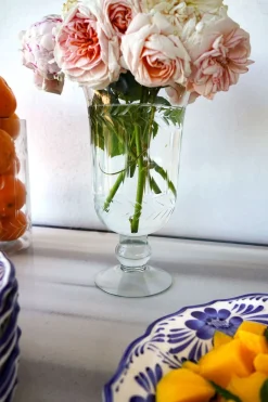 Cristina Oria Jarrones, Floreros Y Maceteros^Jarrón Con Base Cristal Tallado