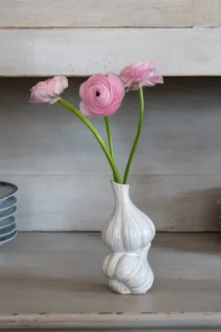 Cristina Oria Jarrones, Floreros Y Maceteros^Jarrón Con Diseño De Ajos Blancos