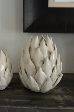 Cristina Oria Jarrones, Floreros Y Maceteros^Jarrón Con Diseño De Alcachofa Blanco Grande