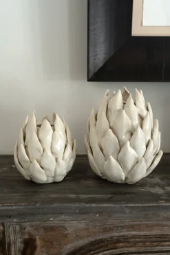 Cristina Oria Jarrones, Floreros Y Maceteros^Jarrón Con Diseño De Alcachofa Blanco Grande