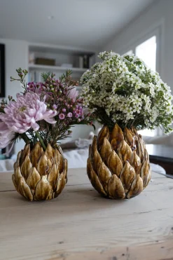 Cristina Oria Jarrones, Floreros Y Maceteros^Jarrón Con Diseño De Alcachofa Marrón Grande