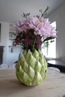 Cristina Oria Jarrones, Floreros Y Maceteros^Jarrón Con Diseño De Alcachofa Verde Grande