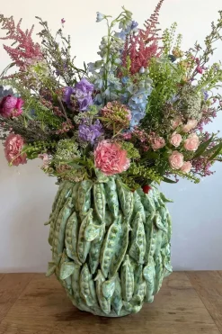 Cristina Oria Jarrones, Floreros Y Maceteros^Jarrón Con Diseño De Guisantes Grande