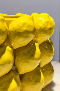 Cristina Oria Jarrones, Floreros Y Maceteros^Jarrón Con Diseño De Limones Bajo