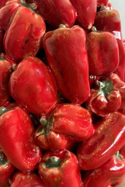 Cristina Oria Jarrones, Floreros Y Maceteros^Jarrón Con Diseño De Pimientos Rojos Grande