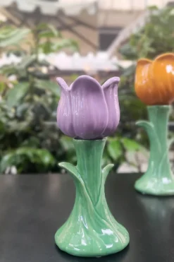 Cristina Oria Jarrones, Floreros Y Maceteros^Jarrón Con Diseño De Tulipán Lila