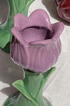 Cristina Oria Jarrones, Floreros Y Maceteros^Jarrón Con Diseño De Tulipán Lila