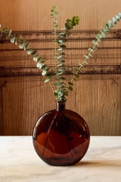 Cristina Oria Jarrones, Floreros Y Maceteros^Jarrón De Cristal En Tono Marrón Ámbar