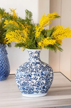 Cristina Oria Jarrones, Floreros Y Maceteros^Jarrón De Porcelana Azul Y Blanco Modelo Hida