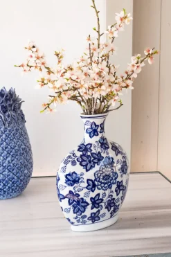 Cristina Oria Jarrones, Floreros Y Maceteros^Jarrón De Porcelana Azul Y Blanco Modelo Kioto