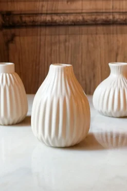 Cristina Oria Jarrones, Floreros Y Maceteros^Jarrón De Porcelana Beige