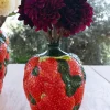 Cristina Oria Jarrones, Floreros Y Maceteros^Jarrón Diseño Fresas De Porcelana Pequeño