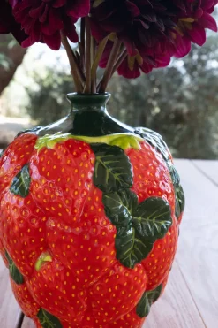 Cristina Oria Jarrones, Floreros Y Maceteros^Jarrón Diseño Fresas De Porcelana Pequeño