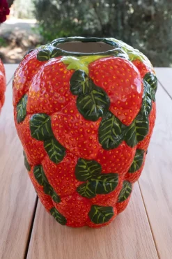 Cristina Oria Jarrones, Floreros Y Maceteros^Jarrón Diseño Fresas De Porcelana Grande