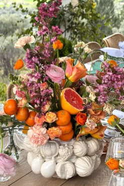 Cristina Oria Jarrones, Floreros Y Maceteros^Jarrón Diseño Frutas Blanco