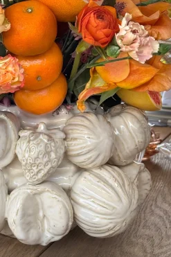 Cristina Oria Jarrones, Floreros Y Maceteros^Jarrón Diseño Frutas Blanco