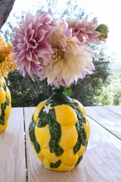 Cristina Oria Jarrones, Floreros Y Maceteros^Jarrón Diseño Limones De Porcelana Pequeño