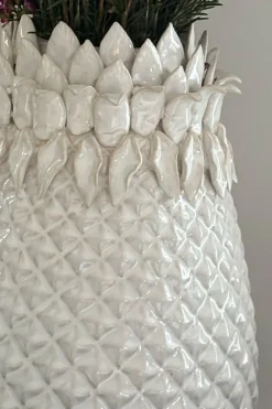 Cristina Oria Piezas Decorativas|Jarrones, Floreros Y Maceteros^Jarrón Diseño Piña Blanco Grande