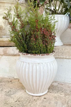 Cristina Oria Jarrones, Floreros Y Maceteros^Jarrón Diseño Vasija De Porcelana Blanco Roto