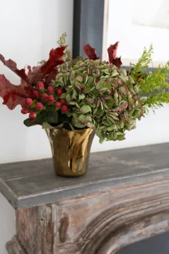 Cristina Oria Jarrones, Floreros Y Maceteros^Jarrón Dorado Con Diseño Irregular