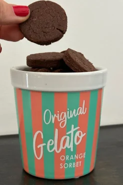 Cristina Oria Jarrones, Floreros Y Maceteros^Jarrón "Gelato" Verde y Naranja