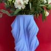 Cristina Oria Jarrones, Floreros Y Maceteros^Jarrón Irregular Efecto 3D Azul Alto