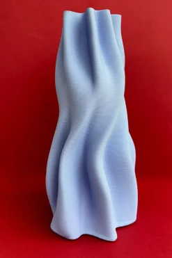 Cristina Oria Jarrones, Floreros Y Maceteros^Jarrón Irregular Efecto 3D Azul