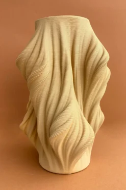 Cristina Oria Jarrones, Floreros Y Maceteros^Jarrón Irregular Efecto 3D Beige Alto