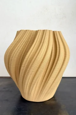 Cristina Oria Jarrones, Floreros Y Maceteros^Jarrón Irregular Efecto 3D Beige