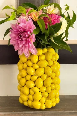 Cristina Oria Jarrones, Floreros Y Maceteros^Jarrón Limones Amarillos