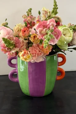 Cristina Oria Jarrones, Floreros Y Maceteros^Jarrón Rayas Estilo Moderno