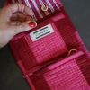 Cristina Oria Otros Textil|Joyeros, Carteras Y Fundas^Joyero Rayas Rosas Y Rojas