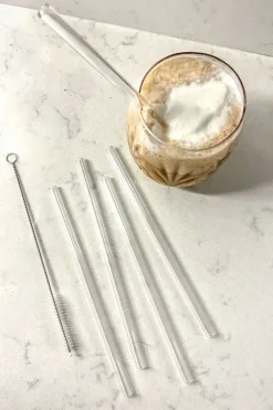 Cristina Oria Gadgets Y Utensilios^Juego De 4 Pajitas De Cristal