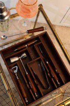 Cristina Oria Kits De Coctelería^Juego De Cocktail De Cuero