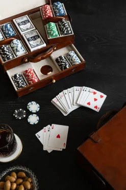 Cristina Oria Juegos De Mesa^Juego De Póker De Cuero