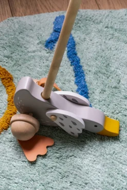 Cristina Oria Minichef^Juguete De Empuje De Madera Con Diseño De Ganso