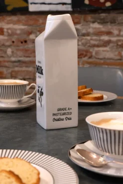 Cristina Oria Accesorios De Mesa^Lechera Brick de Cerámica Blanca Grande CO