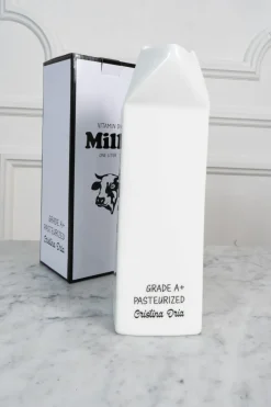 Cristina Oria Accesorios De Mesa^Lechera Brick de Cerámica Blanca Grande CO