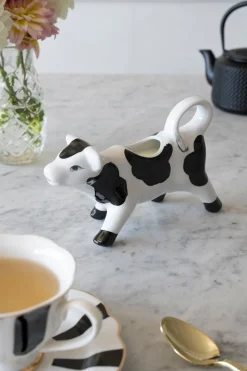 Cristina Oria Accesorios De Mesa^Lechera Con Diseño De Vaca Blanca Y Negra