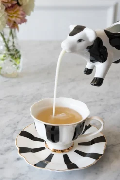 Cristina Oria Accesorios De Mesa^Lechera Con Diseño De Vaca Blanca Y Negra