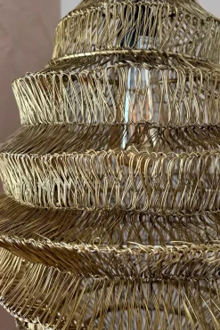 Cristina Oria Lámparas^Lámpara Colgante Diamante De Hierro Dorado