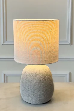 Cristina Oria Lámparas^Lámpara De Mesa De Cerámica Con Pantalla De Lino