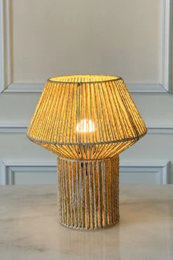 Cristina Oria Lámparas^Lámpara De Mesa De Cuerdas En Papel Trenzado