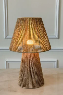 Cristina Oria Lámparas^Lámpara De Mesa De Cuerdas En Fibra Trenzada