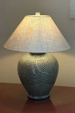 Cristina Oria Lámparas^Lámpara De Sobremesa Cerámica Ondas