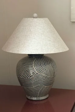 Cristina Oria Lámparas^Lámpara De Sobremesa Cerámica Ondas