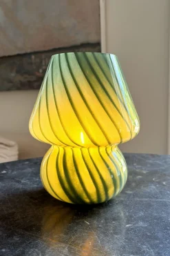 Cristina Oria Lámparas^Lámpara De Vidrio Rayas Verdes