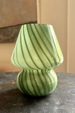 Cristina Oria Lámparas^Lámpara De Vidrio Rayas Verdes