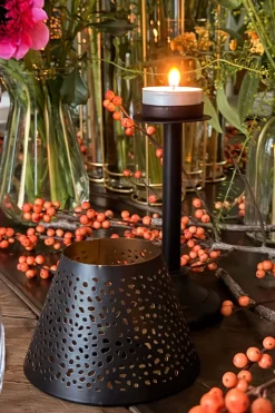 Cristina Oria Candelabros Y Portavelas|Lámparas^Lámpara Para Vela Negra Y Dorada